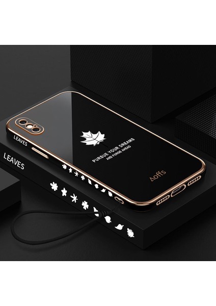 iPhone Xs Max Için Telefon Kılıfı Kemerli Elektroliz Kaplama Telefon Kılıfı (Yurt Dışından)