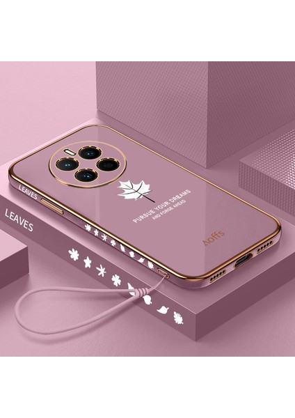 Huawei Mate 50 Pro Için Telefon Kılıfı Kemerli Elektroliz Kaplama Telefon Kılıfı (Yurt Dışından)