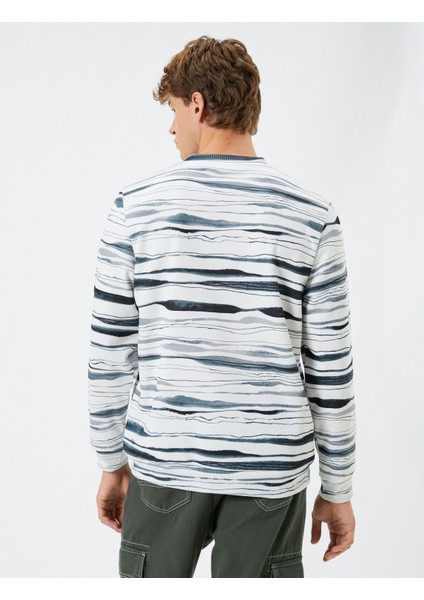 Bisiklet Yaka Sweatshirt Baskılı Uzun Kollu fırsatları