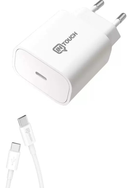 Smarty 20W Usb-C Hızlı Şarj Adaptörü ve Usb-C Kablo