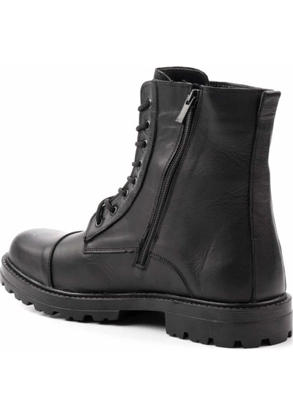 Siyah Leather Erkek Bot & Bootie E02733083503