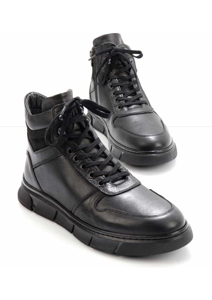 Siyah Leather Erkek Bot & Bootie E02759095103