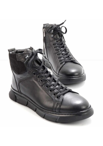 Siyah Leather Erkek Bot & Bootie E02759095703