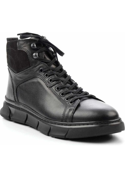 Siyah Leather Erkek Bot & Bootie E02759095703