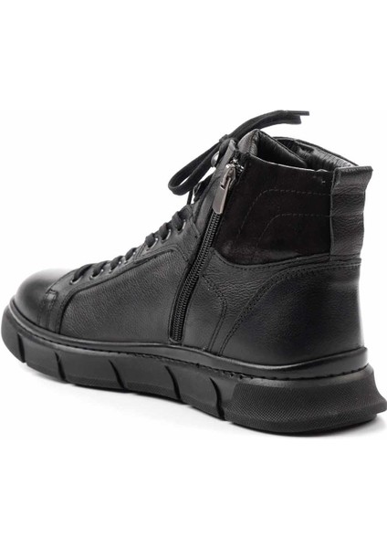 Siyah Leather Erkek Bot & Bootie E02759095703