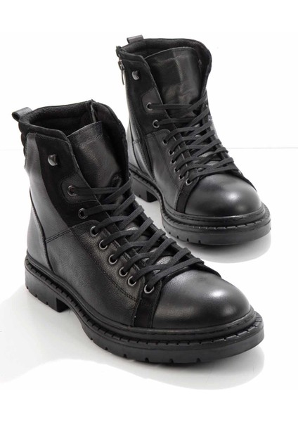 Siyah Leather Erkek Bot & Bootie E02759253003