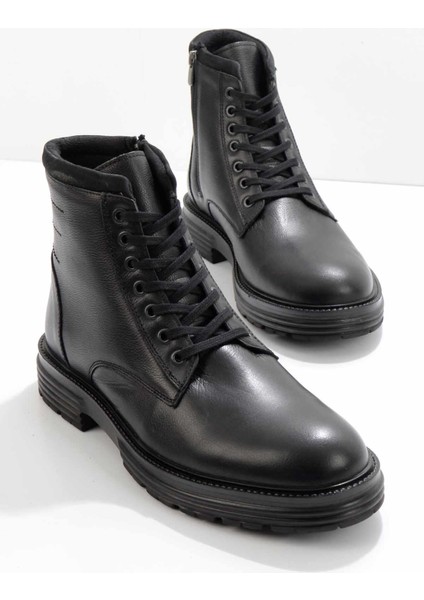 Siyah Leather Erkek Bot & Bootie E02759601003