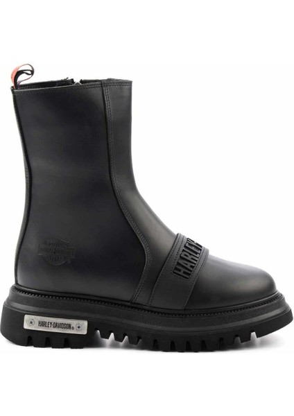 Harley Davidson Black Leather Kadın Bot & Bootie HD0777054903