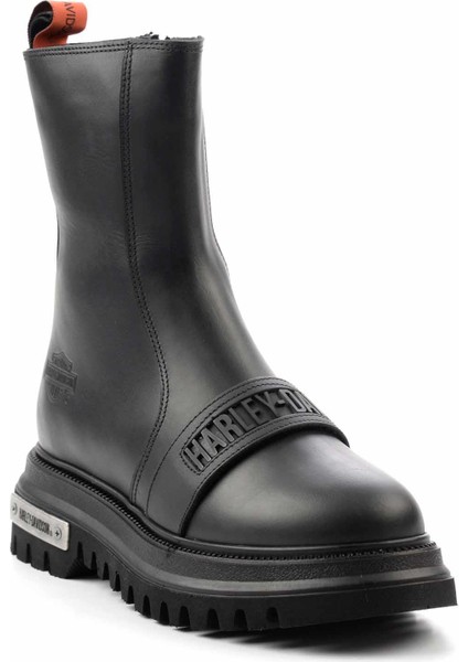 Harley Davidson Black Leather Kadın Bot & Bootie HD0777054903