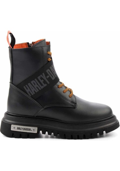 Harley Davidson Black Leather Kadın Bot & Bootie HD0777055403