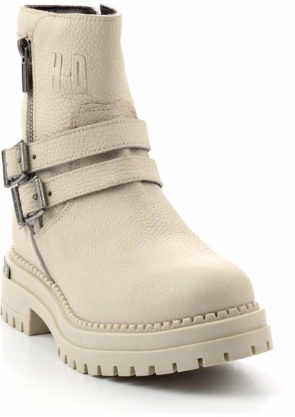 Beige Leather Kadın Bot & Bootie HD0777055603