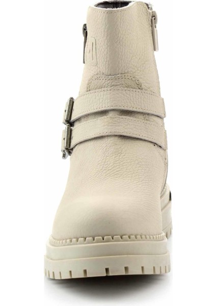 Beige Leather Kadın Bot & Bootie HD0777055603