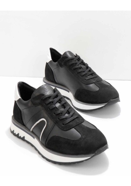 Siyah Leather Erkek Casual Ayakkabı E01585300203