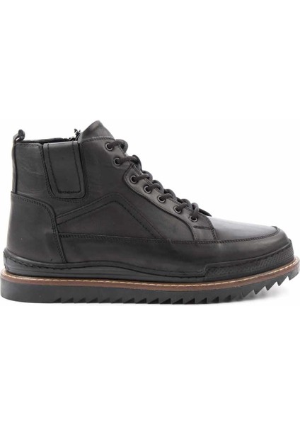 Siyah Leather Erkek Bot & Bootie E02733091103