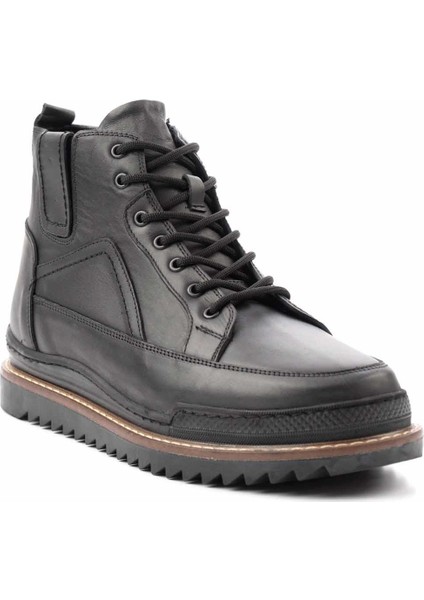 Siyah Leather Erkek Bot & Bootie E02733091103