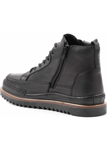 Siyah Leather Erkek Bot & Bootie E02733091103