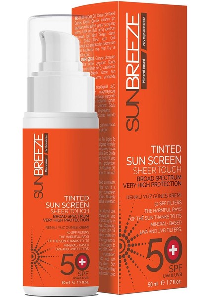Renkli Yüz Güneş Kremi 50 Spf 50 ml