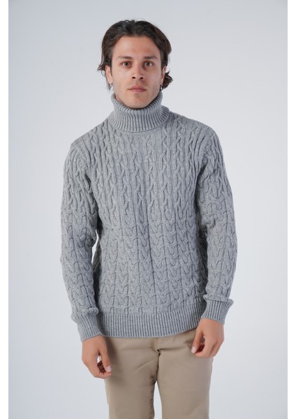 Erkek Yürütme Saç Balıkçı Yaka Triko Yün Kazak TRIST-5320
