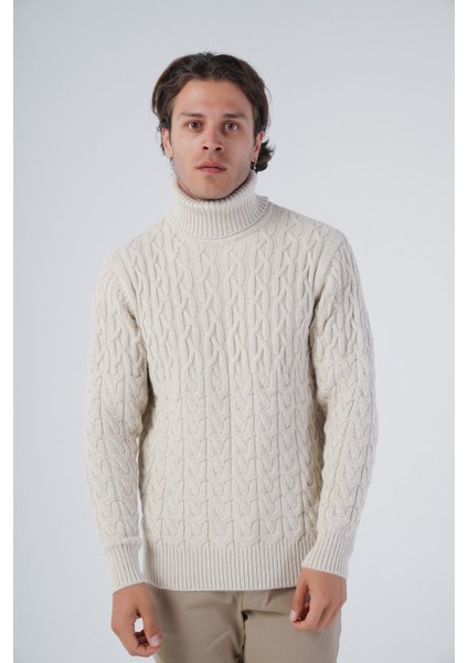 Erkek Yürütme Saç Balıkçı Yaka Triko Yün Kazak TRIST-5320