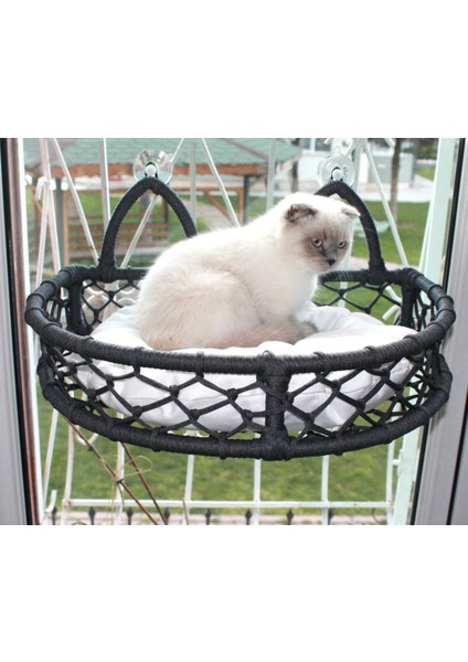 Cedric Kedi Cam Yatağı & Cam Askılı Vantuzlu Kedi Yatağı