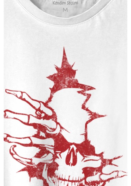 Skull In The Wall Kurukafa Sokak Rock Metallica Baskılı Tişört Unisex T-Shirt