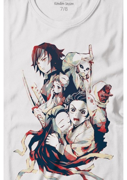 Demon Slayer Anime Dizi Japanese Japonca Kimetsu No Yaibe Baskılı Tişört Çocuk T-Shirt fiyatları