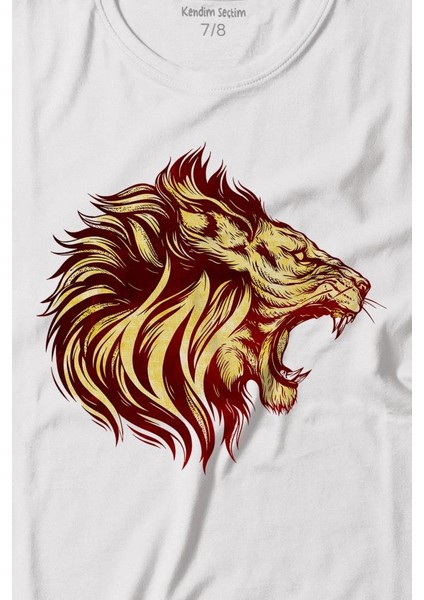 Aslan Lion Head Champion Şampiyon Kral King Galata Baskılı Tişört Çocuk T-Shirt fiyatları