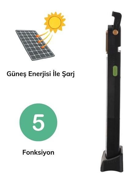 5 Fonksiyonlu Güneş Enerjisi İle Şarj Olabilen 48 Ledli Işıldak,Aydınlatma PR-3838 (3791)