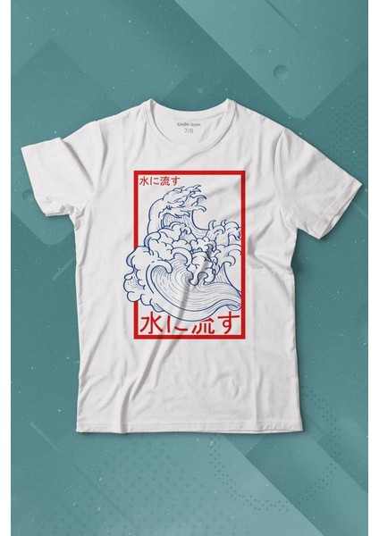 Japanese Wind Wave Japon Rüzgar 2k Street Culture Baskılı Tişört Çocuk T-Shirt