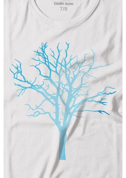 Nature Hayat Ağacı Kuru Ağaç Silüeti Baskılı Tişört Çocuk T-Shirt fiyatları