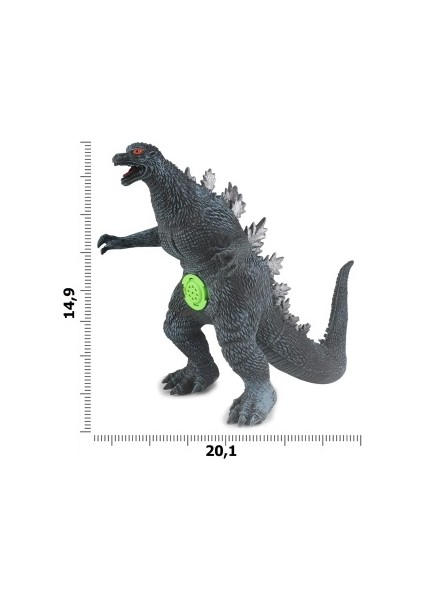 14,9CMX20,1CM Godzilla Dinozor Aksiyon Figürü Yumuşak Dokunuşlu Vinil Plastik Çocuk (Sesli Mavi)