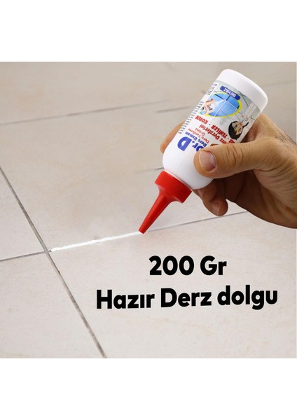 Fayans Arası Beyaz Hazır Derz Dolgusu 200 gr Tamir Derz Yenileme Dolgusu