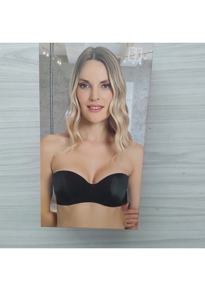 Kadın Balenli Desteksiz Straplez Sütyen