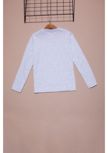 Gri Uzun Kollu Kız Çocuk Düz Sweatshirt 16426 fırsatları