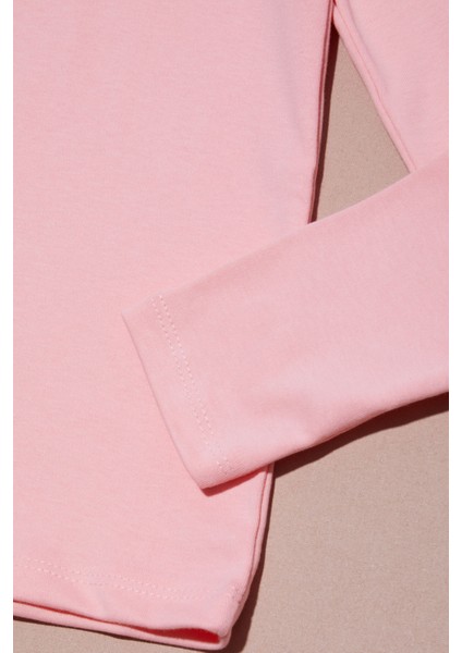 Pembe Uzun Kollu Kız Çocuk Düz Sweatshirt 16427 fiyatları