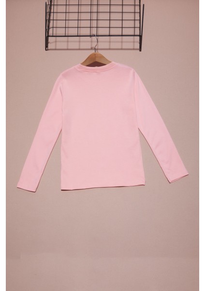 Pembe Uzun Kollu Kız Çocuk Düz Sweatshirt 16427 fırsatları