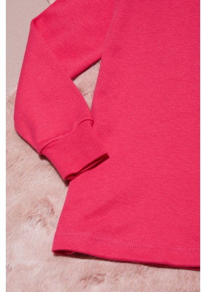Pembe Yazı Nakışlı Kız Çocuk Çıtçıtlı Sweatshirt 16416 fırsatları