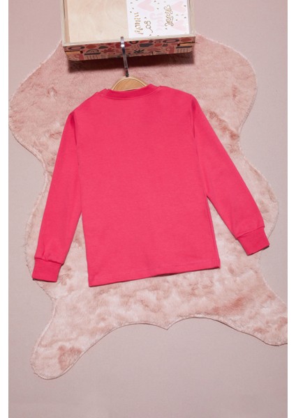 Pembe Yazı Nakışlı Kız Çocuk Çıtçıtlı Sweatshirt 16416 indirimleri