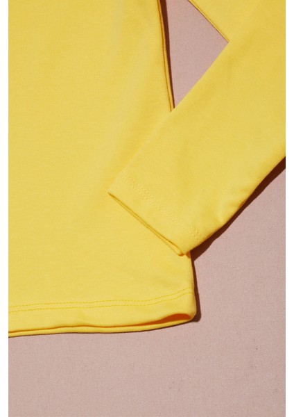 Sarı Uzun Kollu Kız Çocuk Düz Sweatshirt 16425 fiyatları