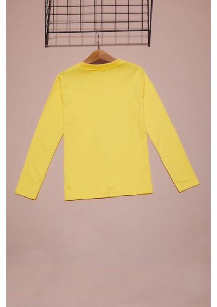 Sarı Uzun Kollu Kız Çocuk Düz Sweatshirt 16425 fırsatları
