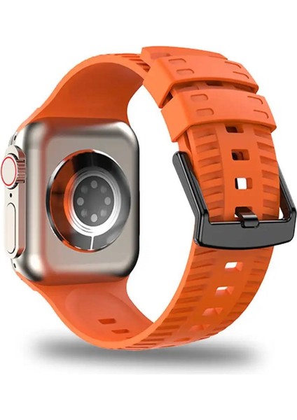 Apple Watch Seri 8 7 6 5 4 3 2 Se Ultra 42MM / 44MM / 45MM / 49MM Uyumlu Spor Silikon Kordon