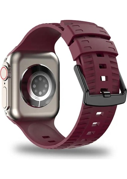 Apple Watch Seri 8 7 6 5 4 3 2 Se Ultra 42MM / 44MM / 45MM / 49MM Uyumlu Spor Silikon Kordon