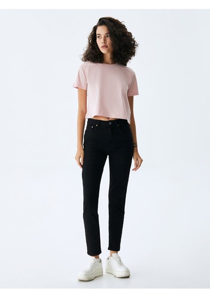 Kadın Soluk Efektli Lila T-shırt