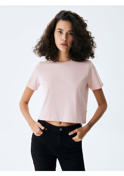 Kadın Soluk Efektli Lila T-shırt fiyatları