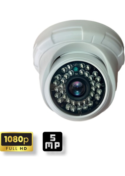 6 Kameralı Set - Insan Yüz Tanımalı Hareket Algılayan Gece Görüşlü 36 Ir LED 5mp Sony Lensli 1080P Full Hd Dome Iç Mekan Güvenlik Kamerası Seti D136B