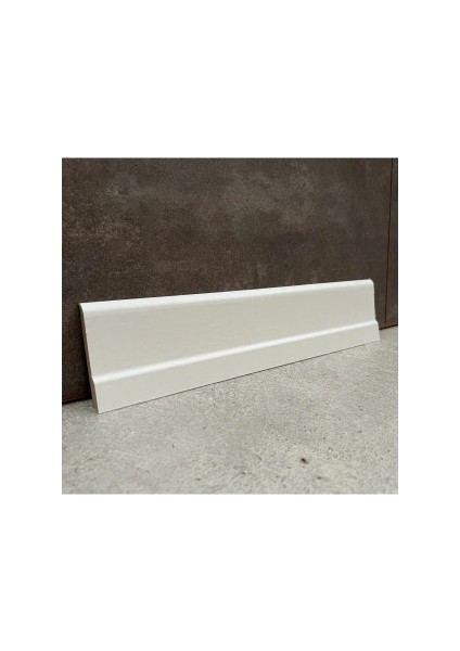 Laminant Parke Süpürgelik L Model 6 cm Lake Beyaz 501