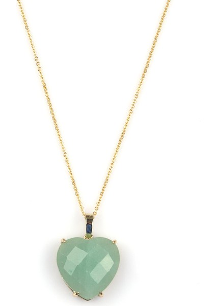 Aventurin Doğal Taş Gold Renkli Kolye