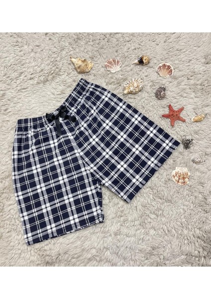 Pamuk Kadın Yüksek Bel Dört Mevsim Şort Pijama Pembe Panda