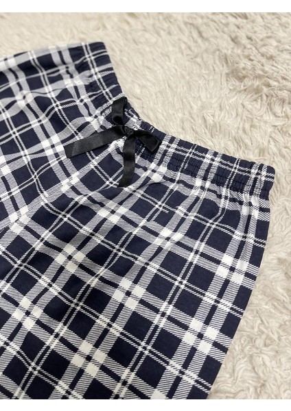 Pamuk Kadın Yüksek Bel Dört Mevsim Şort Pijama Pembe Panda