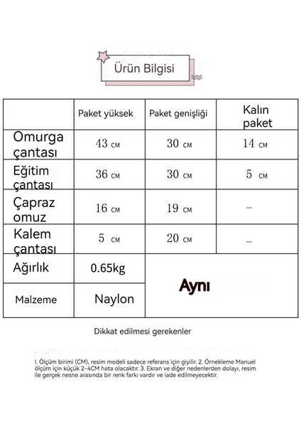 s Taze Öğrenci Sırt Çantası Dört Parça Seti (Yurt Dışından)